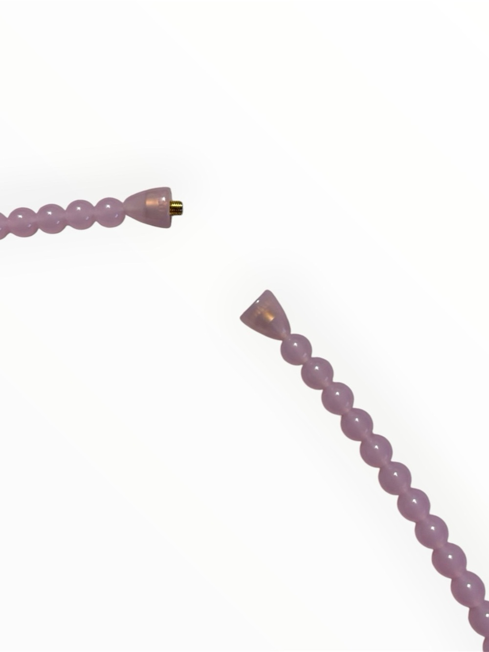 Long Beaded Pendant Necklace in Pink & Gold Like New - Picture 3 of 3